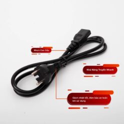 Dây Nguồn, Phich Cắm Đa Năng 3 Cực Dẹt Dùng Cho Máy Tính, Máy In, Nồi Cơm, Ấm Nước, Các Thiết Bị Gia Dụng. TakyShop 8602 5 day nguon kem phich cam 7